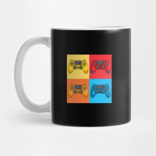 PS4 Pop Art Video Game Controllers Mug